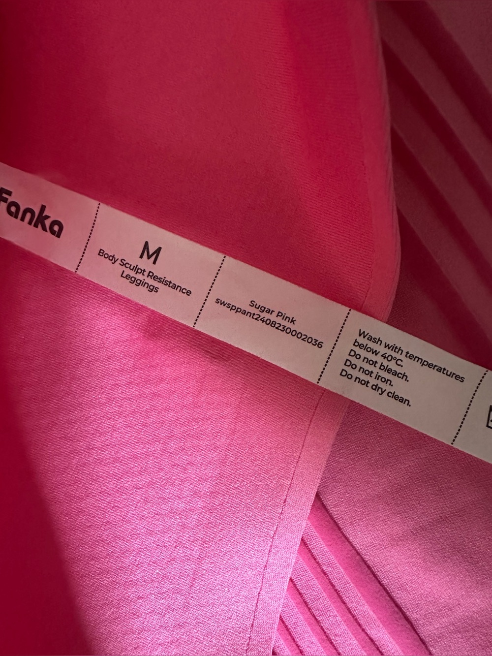 Fanka Body Sculpt Resistance Leggings in Sugar Pink size Medium EUC - Picture 10 of 10